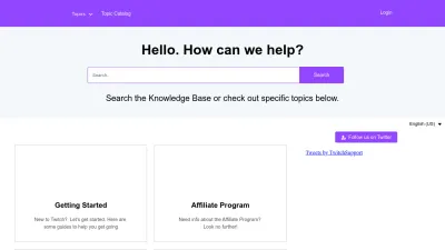 Screenshot of Help.twitch.tv
