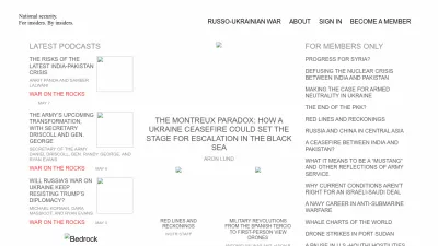 Screenshot preview of warontherocks.com