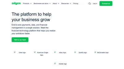 Screenshot preview of adyen.com