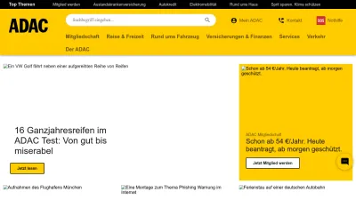 Screenshot preview of adac.de