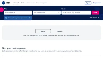 Screenshot preview of seek.com.au