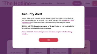 Screenshot of Thehotline.org