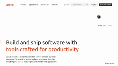 Screenshot of Laravel.com