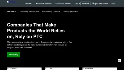 Screenshot of Ptc.com