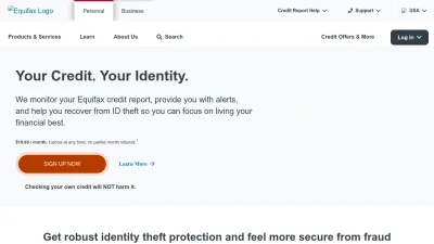 Screenshot preview of equifax.com