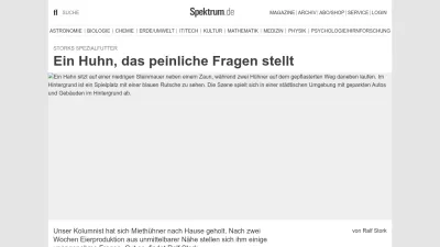 Screenshot of Spektrum.de