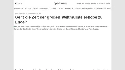 Screenshot preview of spektrum.de