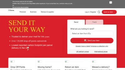 Screenshot preview of royalmail.com