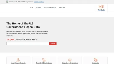 Screenshot of Data.gov