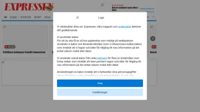 Screenshot of Expressen.se