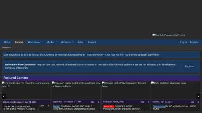 Screenshot of Pokecommunity.com
