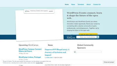 Screenshot of Central.wordcamp.org