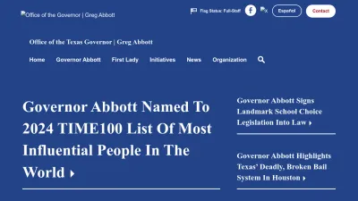Screenshot of Gov.texas.gov