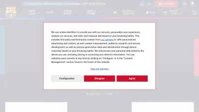 Screenshot of Fcbarcelona.com