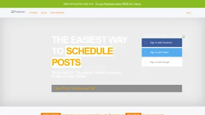 Screenshot of Postcron.com