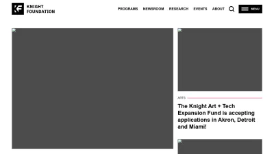 Screenshot of Knightfoundation.org