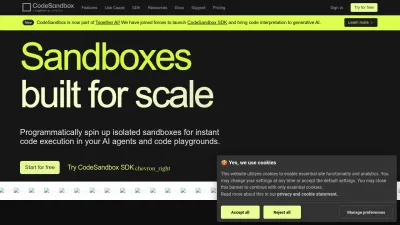Screenshot of Codesandbox.io