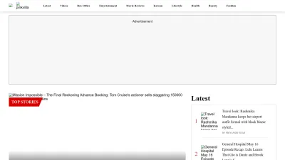 Screenshot preview of pinkvilla.com