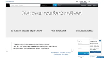 Screenshot of Ingentaconnect.com
