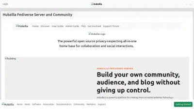Screenshot of Hubzilla.org