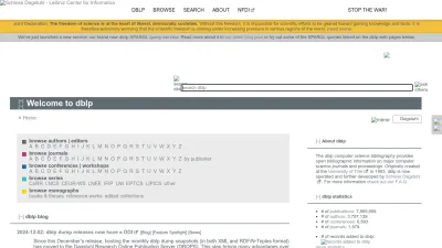 Screenshot of Dblp.org