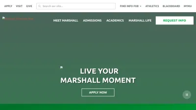 Screenshot of Marshall.edu