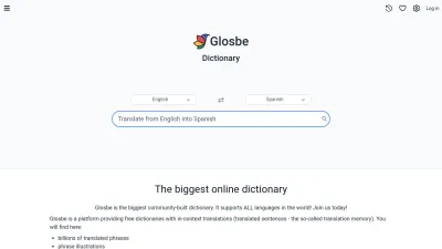 Screenshot of Glosbe.com
