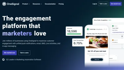 Screenshot preview of onesignal.com