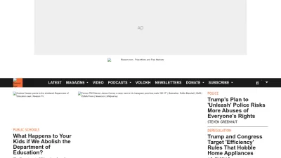 Screenshot preview of reason.com