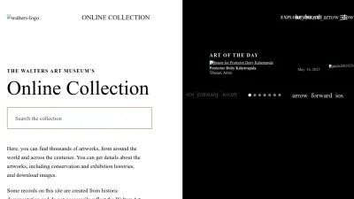 Screenshot preview of art.thewalters.org
