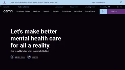 Screenshot of Camh.ca