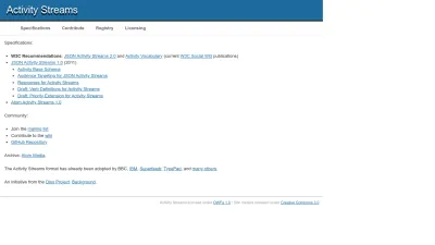 Screenshot of Activitystrea.ms