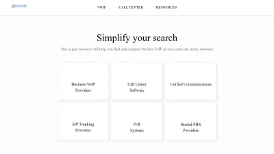 Screenshot preview of getvoip.com