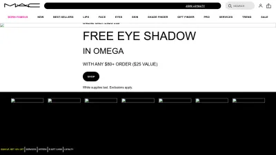 Screenshot of Maccosmetics.com