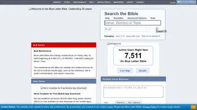 Screenshot of Blueletterbible.org