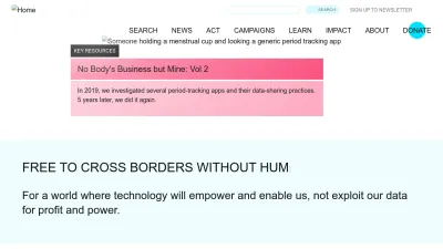Screenshot of Privacyinternational.org