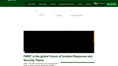 Screenshot of First.org