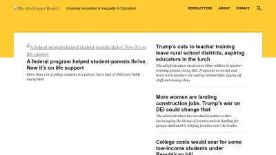 Screenshot of Hechingerreport.org