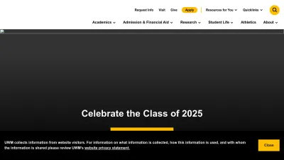 Screenshot of Uwm.edu