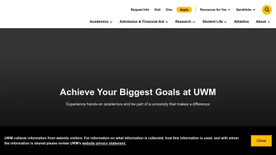 Screenshot preview of uwm.edu