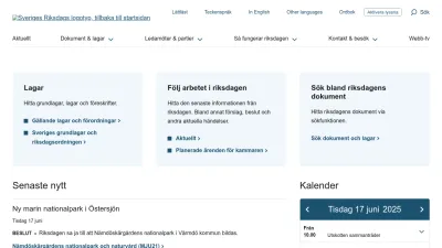 Screenshot preview of riksdagen.se