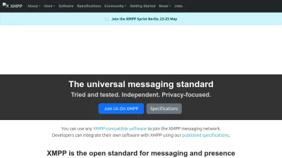 Screenshot of Xmpp.org