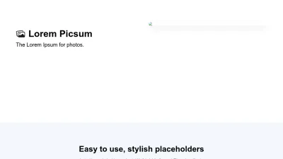Screenshot preview of picsum.photos
