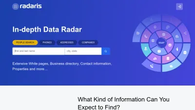 Screenshot preview of radaris.com