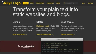 Screenshot of Jekyllrb.com