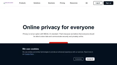 Screenshot of Mega.co.nz