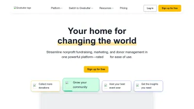 Screenshot of Givebutter.com