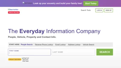 Screenshot preview of beenverified.com