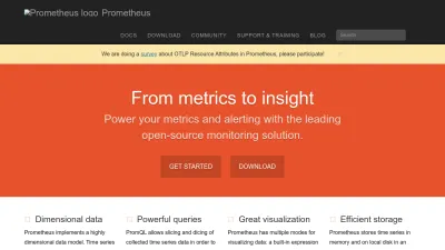 Screenshot preview of prometheus.io