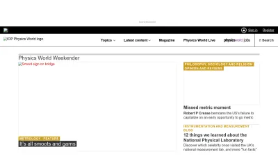 Screenshot of Physicsworld.com